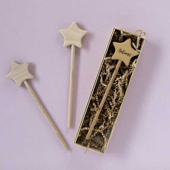 Personalized Handmade Wooden Star Wand | Fairy Wand | Magic Wand | Star Wand - Picture 1 of 8
